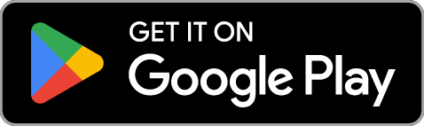 Google Play badge with multicolor triangle logo on a black background