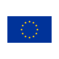 Blue European Union flag with a circle of yellow stars