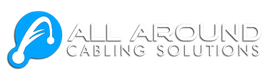 The logo for all around cabling solutions is blue and white.