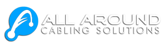 The logo for all around cabling solutions is blue and white.