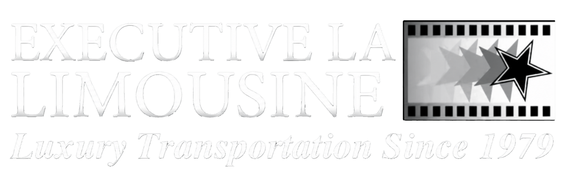 Executive La Limousine logo with silver text, star emblem, and “Luxury Transportation Since 1970” tagline