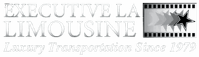 Executive La Limousine logo with silver text, star emblem, and “Luxury Transportation Since 1970” tagline