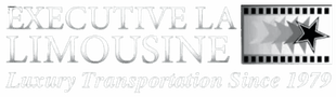 Executive La Limousine logo with silver text, star emblem, and “Luxury Transportation Since 1970” tagline