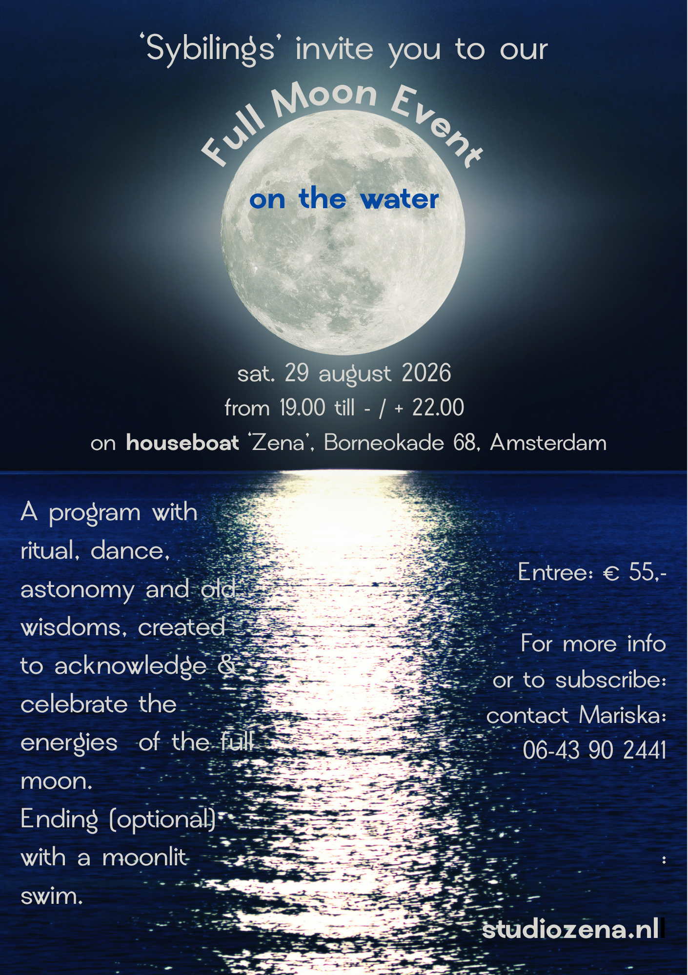 Sybilings invite voor hun volle maan evenement