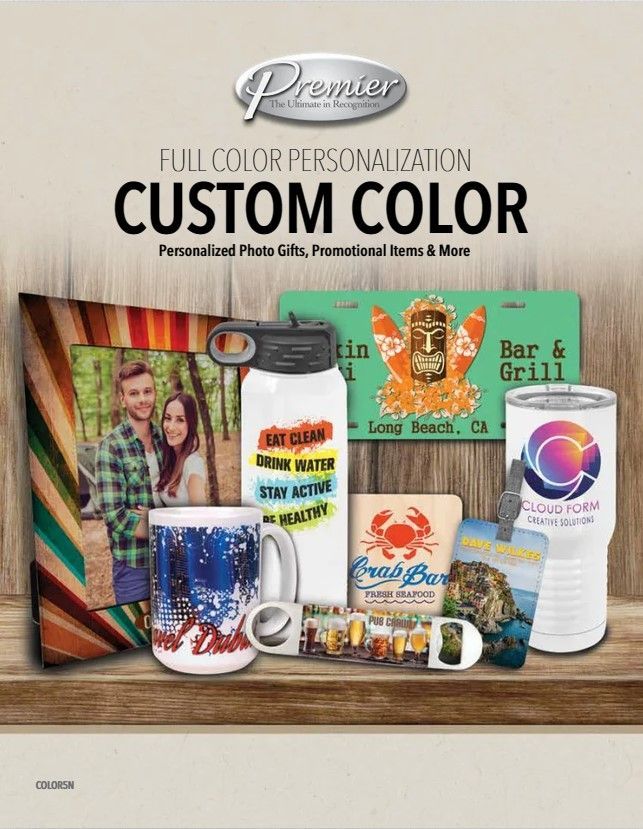 custom color trophie and accolades catalog