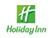Un gros plan d'un logo Holiday Inn sur fond blanc.