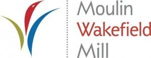 Un logo pour le moulin wakefield avec un oiseau dessus