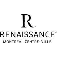 Un logo noir et blanc pour renaissance montréal centre-ville.
