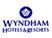 Un gros plan du logo de l'hôtel Wyndham sur fond blanc.
