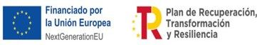 Logotipos de la Unión Europea y del Plan de Recuperación, Transformación y Resiliencia de España.