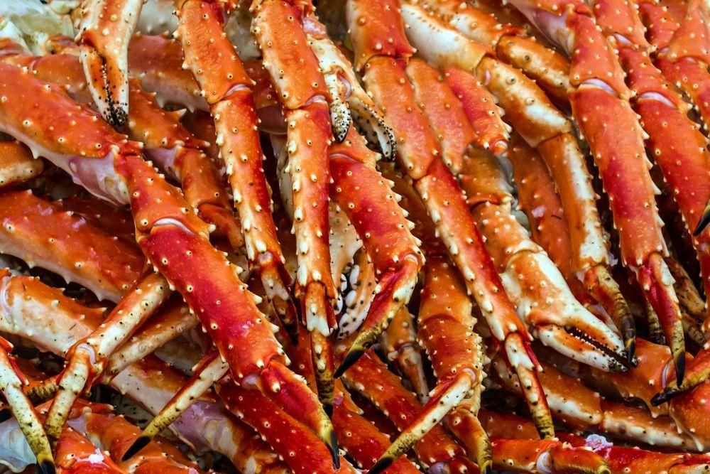 A Pile of Cooked Crab Legs — Stones Oysters & Shed Takeaway in Harrington, NSW