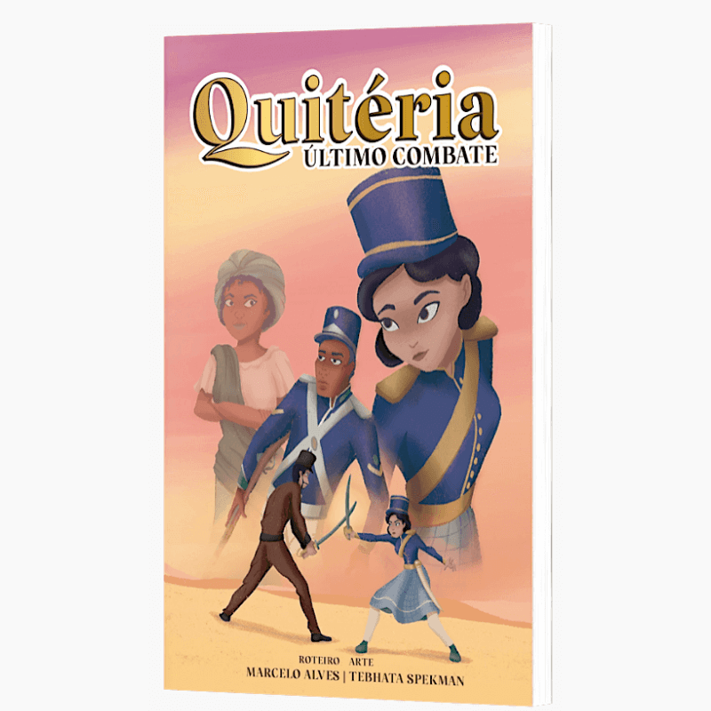 capa de livro em quadrinhos sobre Maria Quitéria