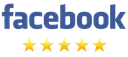 Facebook 5 star rating logo for Reel Groovy fishing charters and boat tours Panama City Beach