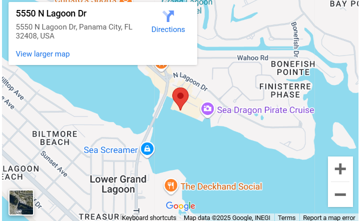 Google Map image of Reel Groovy Experiences boat tours and fishing charters in Panama City Beach