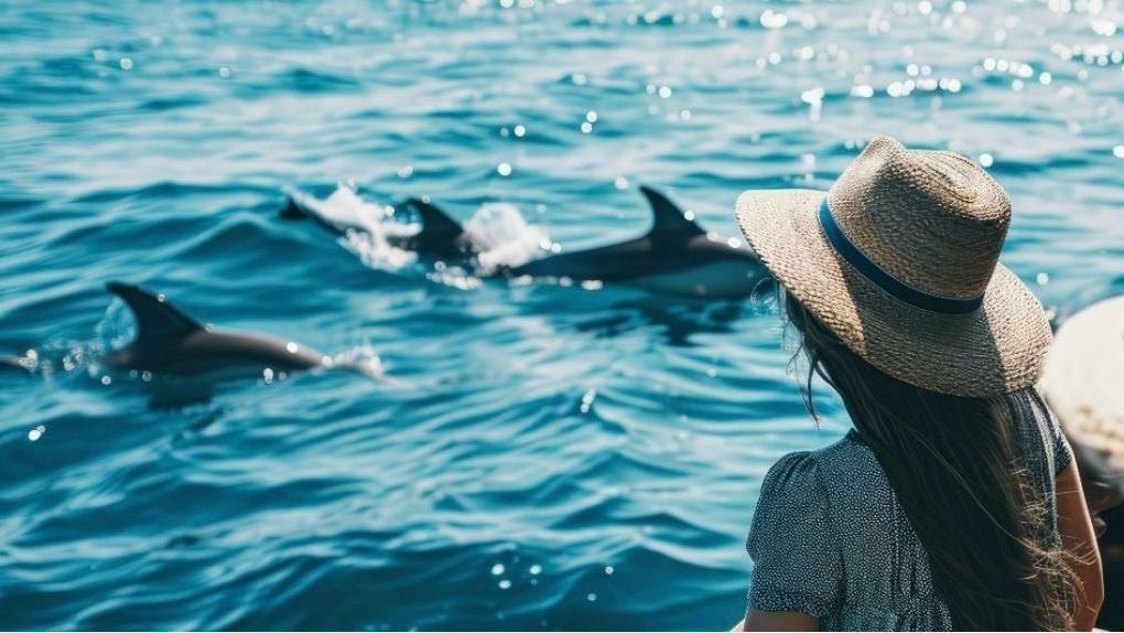 Guest enjoying dolphin cruise Panama City Beach with Reel Groovy Experiences