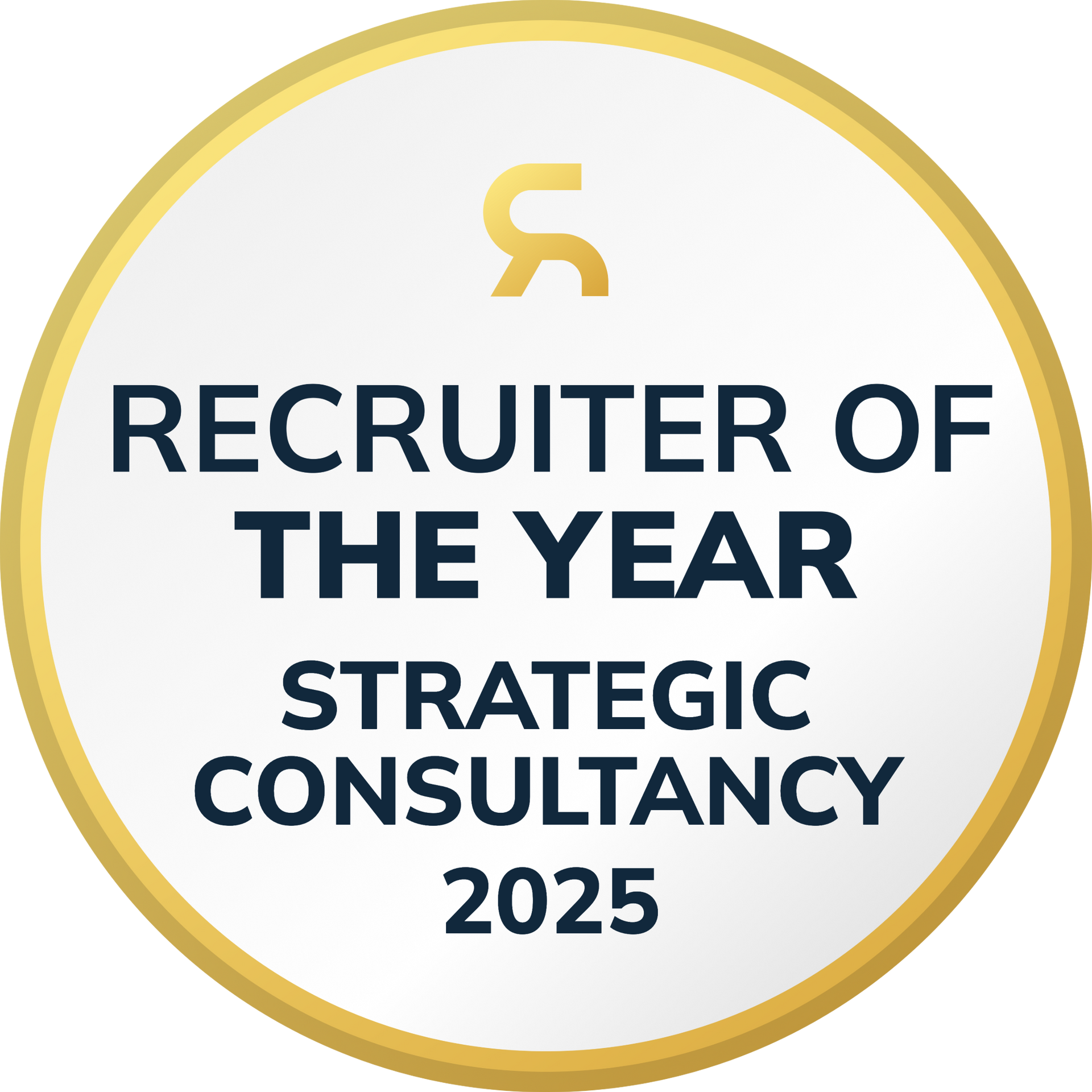 Circular award badge: