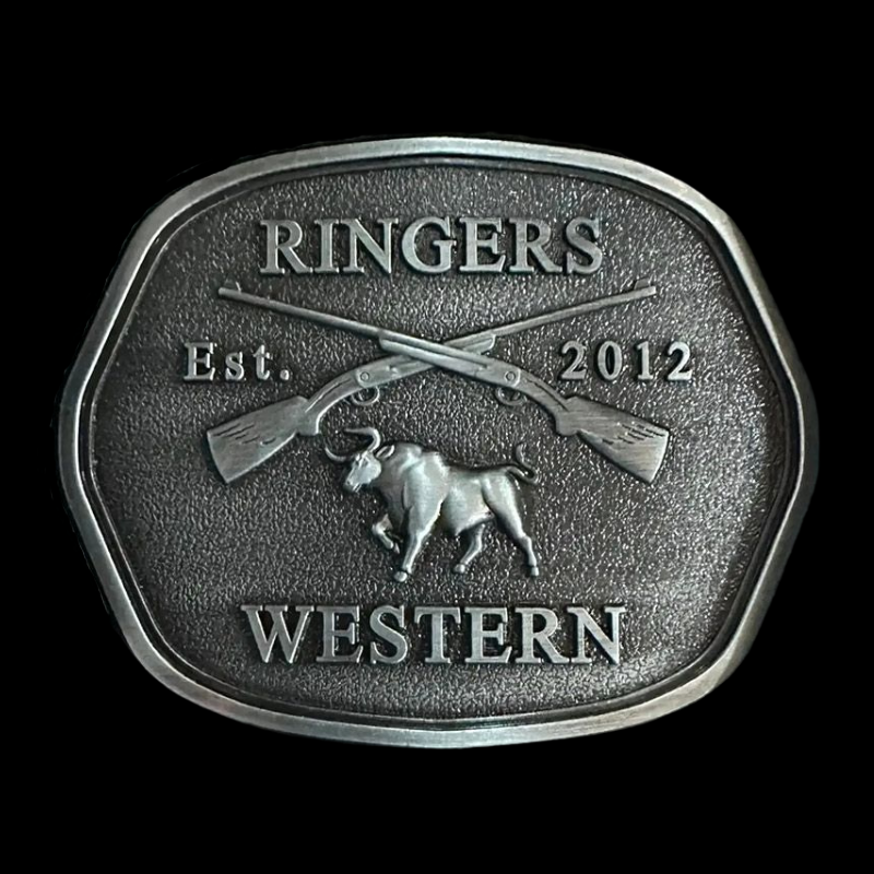 A Belt Buckle that Says Ringers Western on It — Country Charm in Charmhaven, NSW