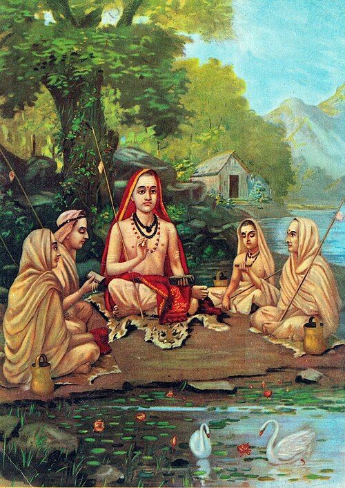 Adi Shankara bracht een herleving van de filosofische Advaita Vedanta (non-dualiteit)