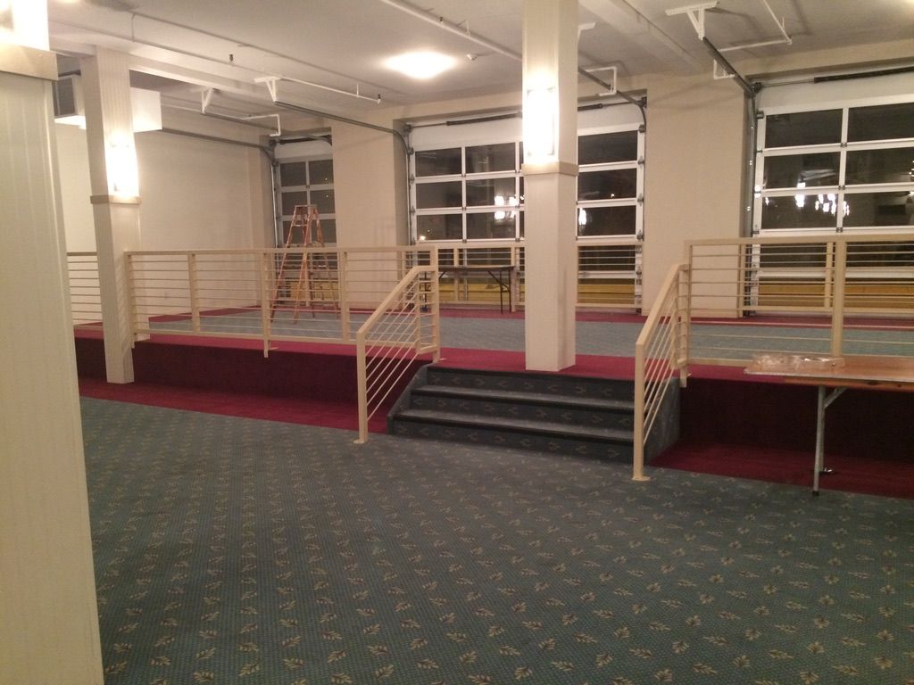 event space with elevated area