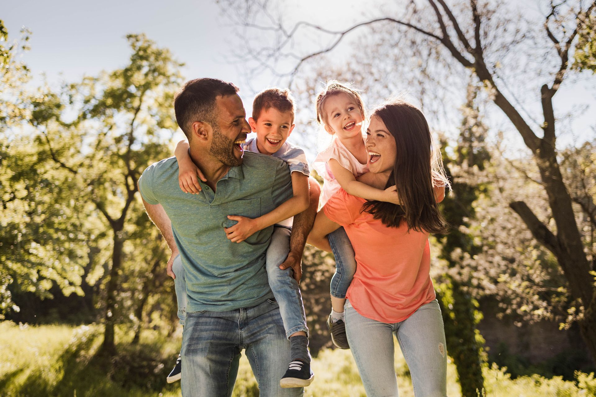 Stock photo of a happy family