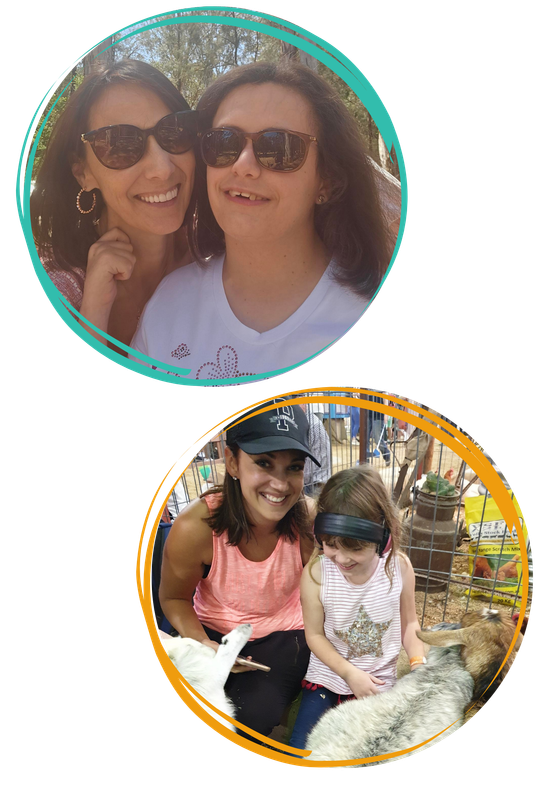 Two mums with children