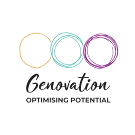 A logo for a company called Genovation optimising potential.