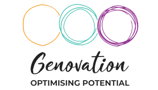 A logo for a company called Genovation optimising potential.