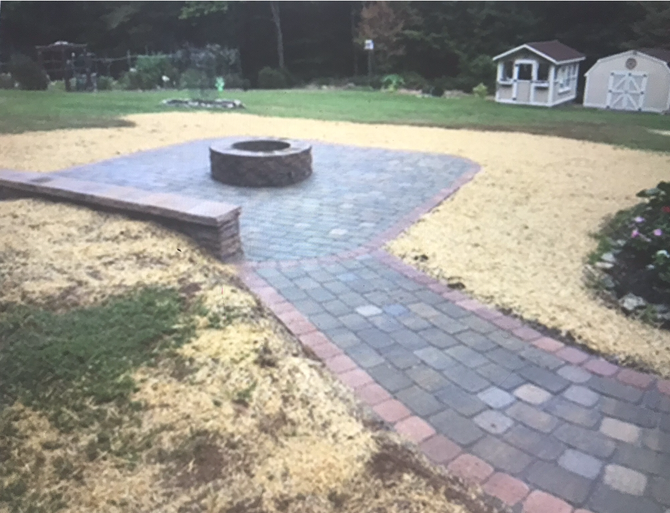 Patio With Firepit At The Center — Flemington, NJ — LaFerla Bros Inc.