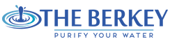 Logo for The Berkey water filter, with text “Purify Your Water” and a water droplet graphic.