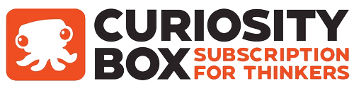 Logo for Curiosity Box, a subscription service for thinkers, featuring an octopus icon.