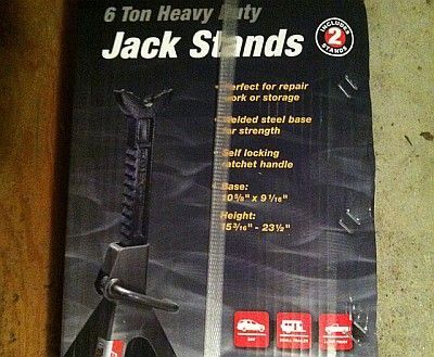 A box of 6 ton heavy duty jack stands