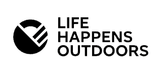 Logo: Black circle with design and text