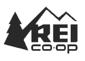 REI co-op logo: stylized mountain range and fir tree with the letters
