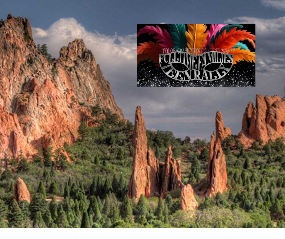 A picture of a mountain and a sign that says fulltime families centrals