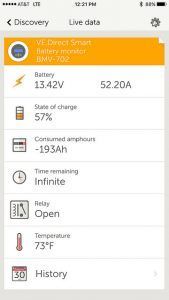 A screenshot of a cell phone showing a battery monitor.