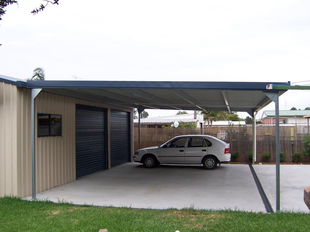 Silver car parked under a metal carport — More Than Garages Pty Ltd–Ranbuild Tamworth in Taminda, NSW
