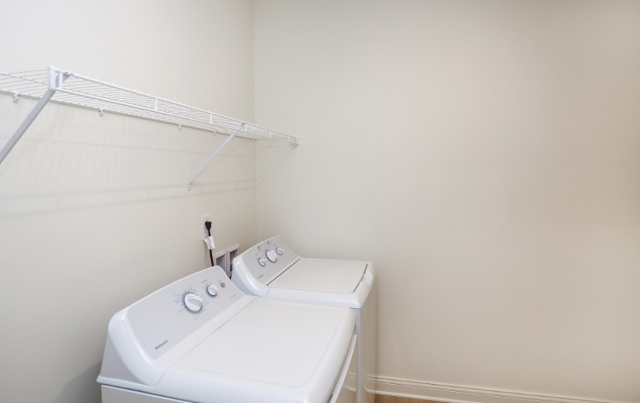 Washer and dryer in a laundry room