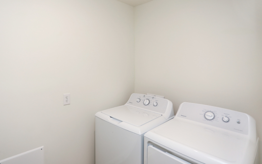 Washer and dryer in a laundry room