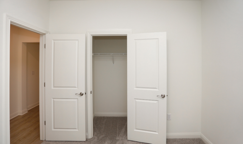 Close up of the closet in a bedroom