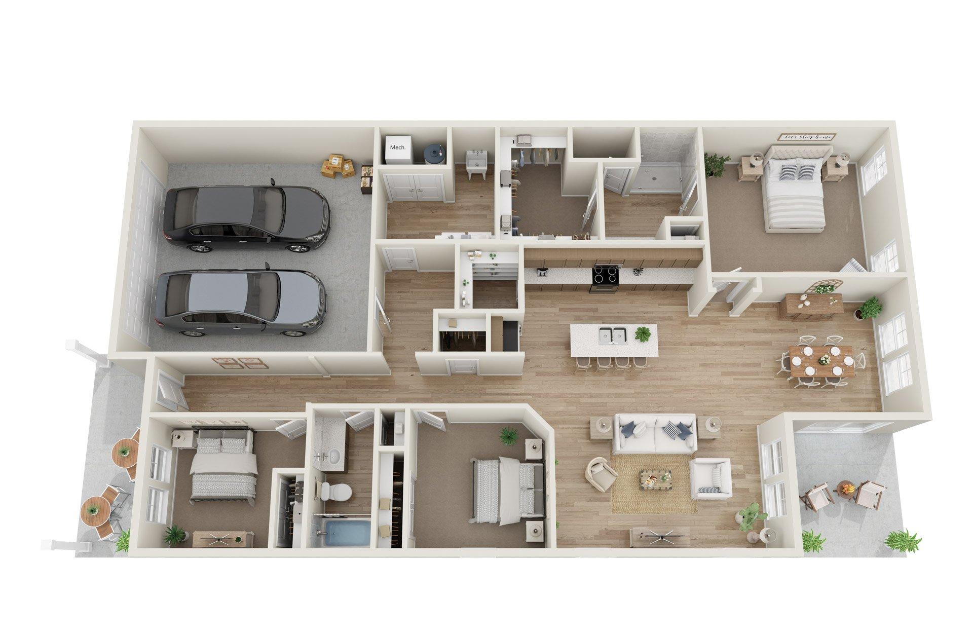 Stonecrest floor plan rendering. 