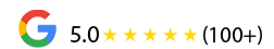 our 100+ 5 star google reviews