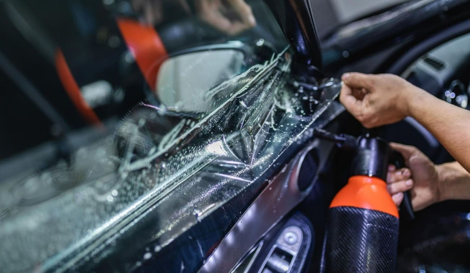 Auto tint reducing glare and sunlight