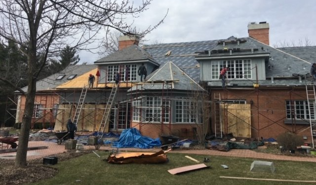 Man on Roof — Round Lake, IL — Correct Roofing & Construction