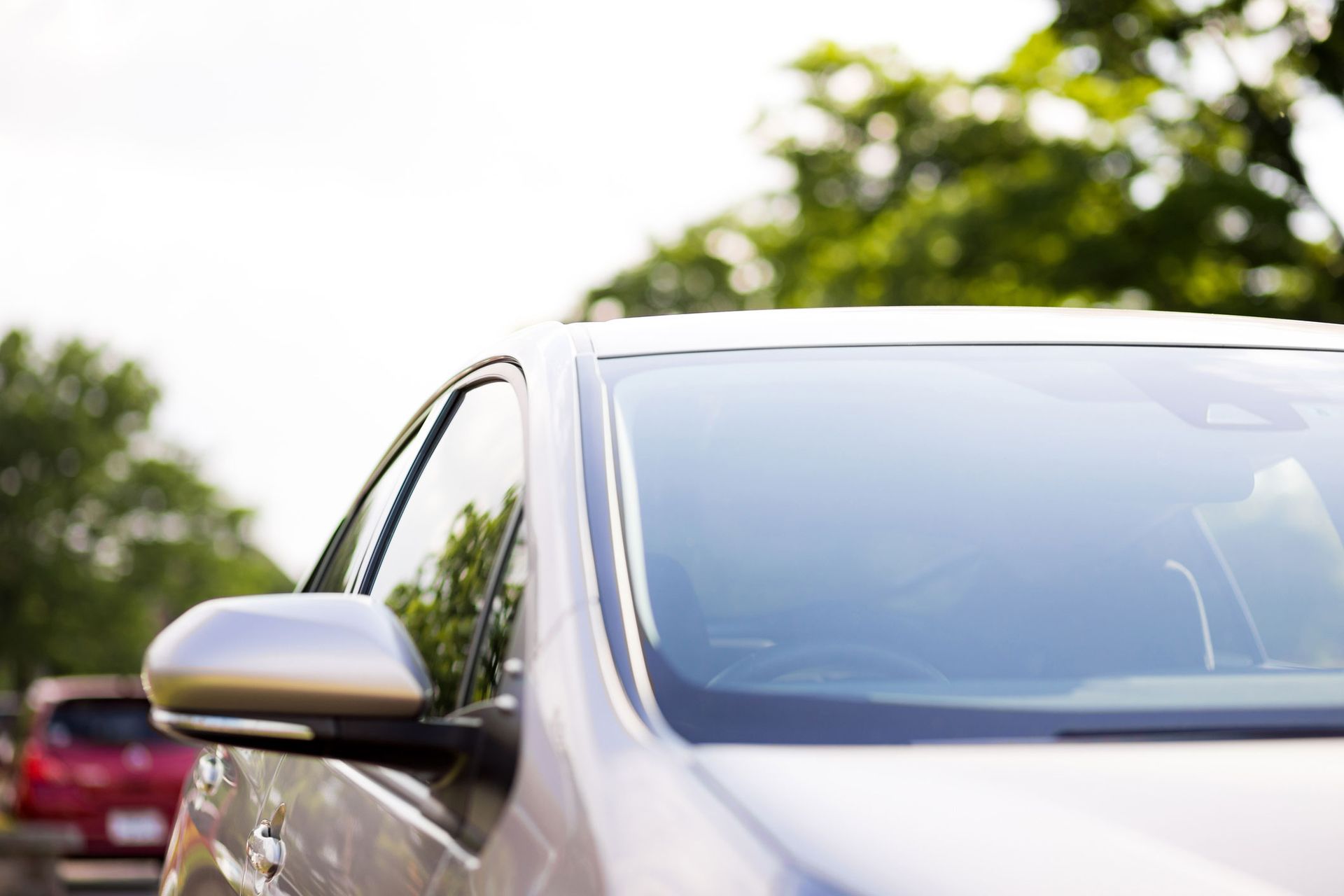 View of Front Glass of Gray Car — Hunstville, AL — A+ Glass Company LLC