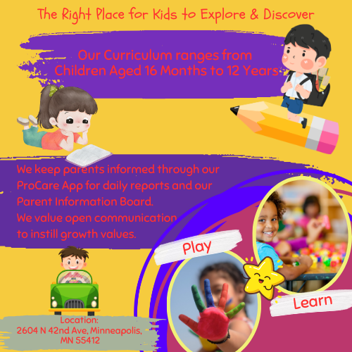The right place for kids to explore and discover our curriculum ranges from children aged 16 months to 12 years