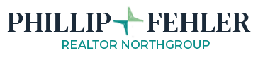 Phillip Fehler Realtor Northgroup logo in navy and teal on white background