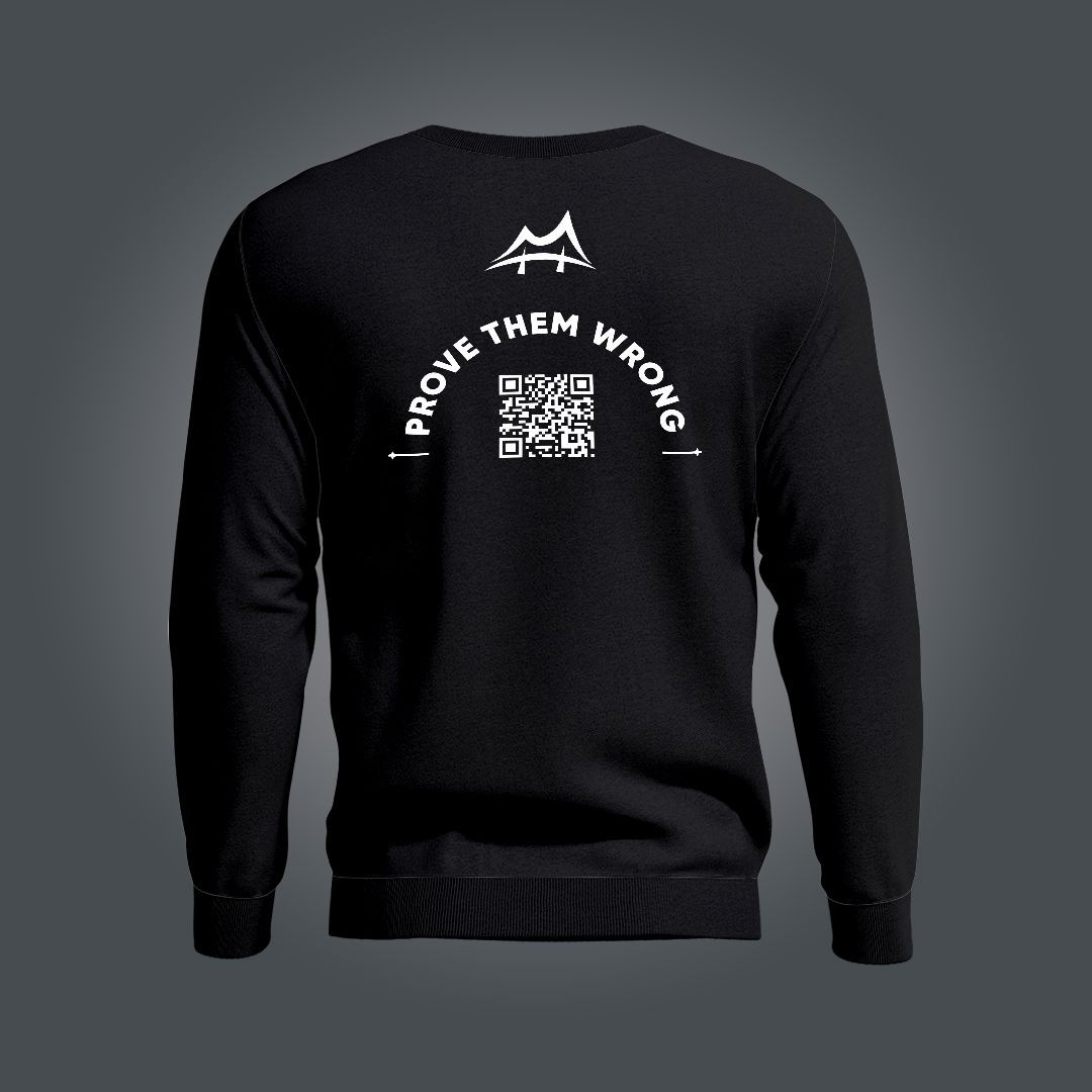 Prove Them Wrong Black Updatable QR Code Sweatshirt
