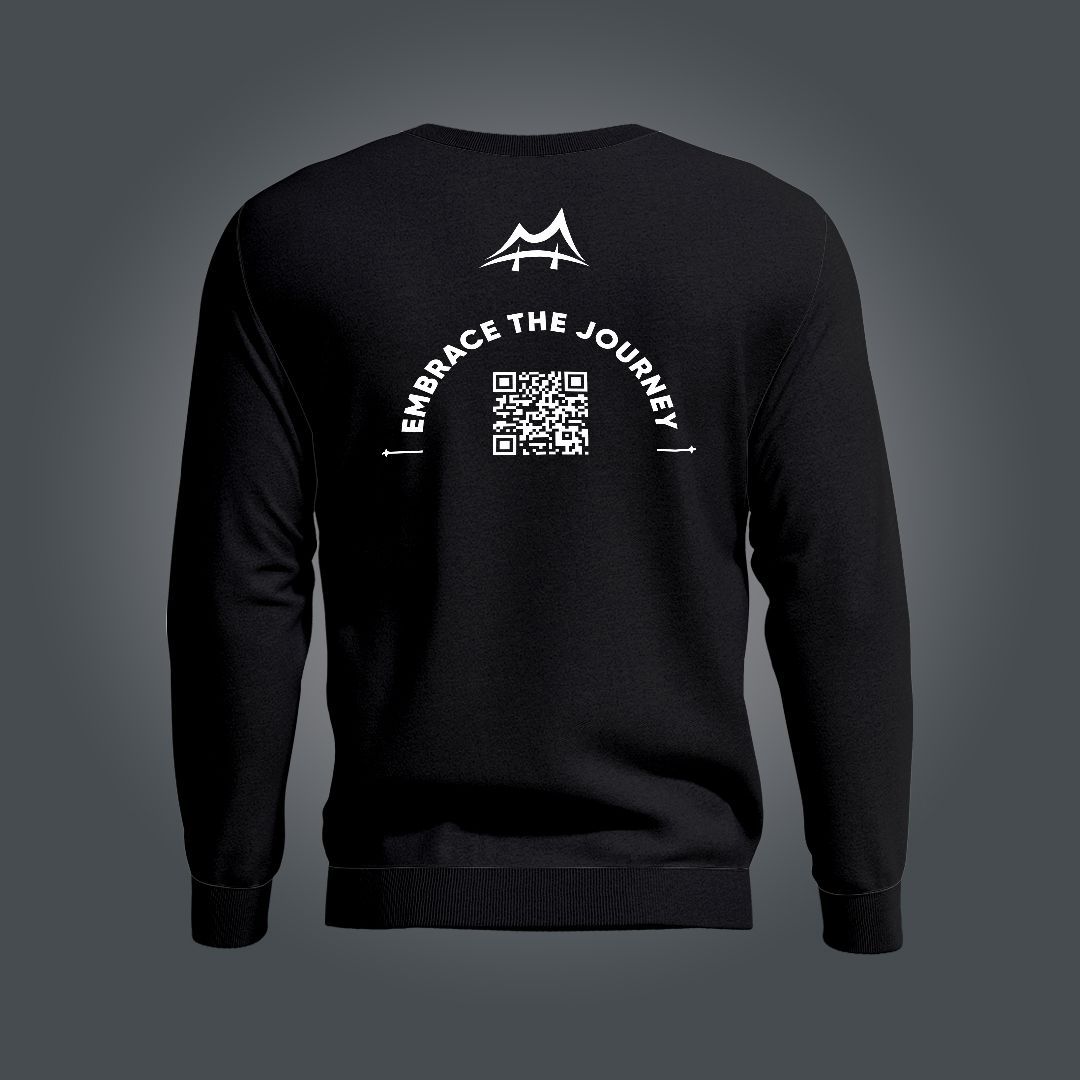 Embrace The Journey Black Updatable QR Code Sweatshirt