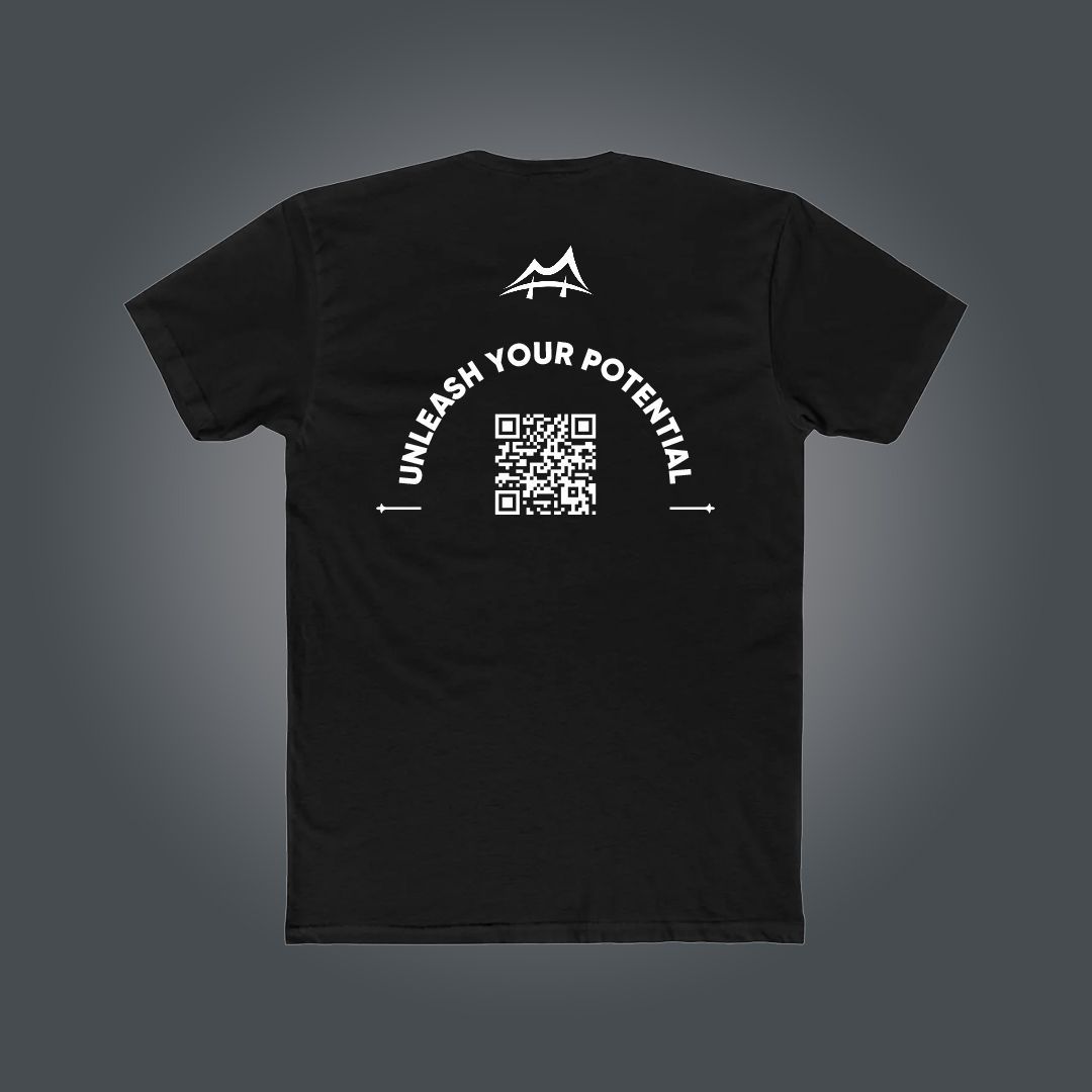 Unleah Your Potential Black Updatable QR Code T-Shirt