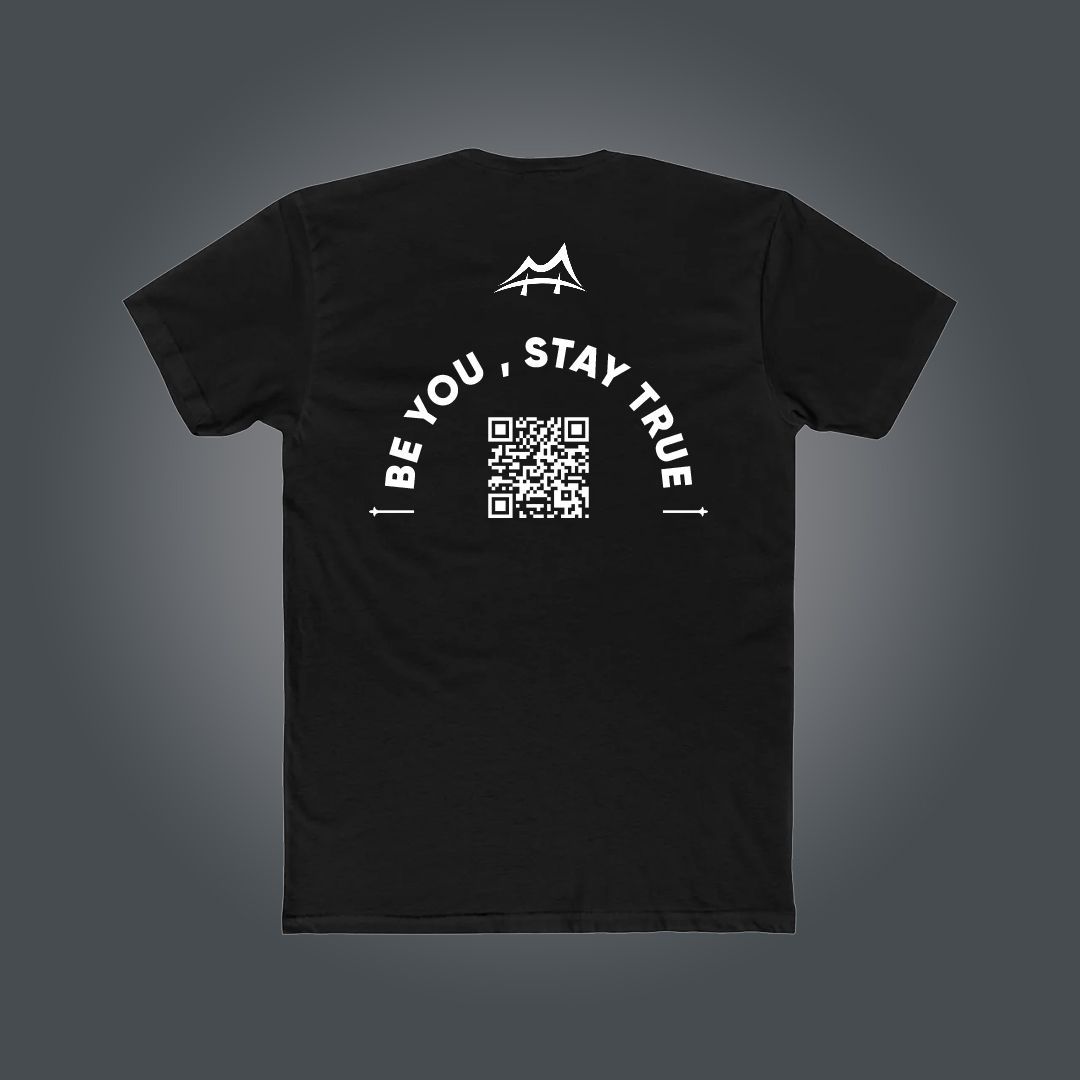 Be You, Stay True Black Updatable QR Code T-Shirt